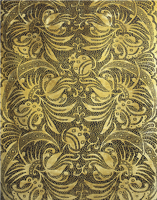 Lace Black Gold (616x785), Png Download