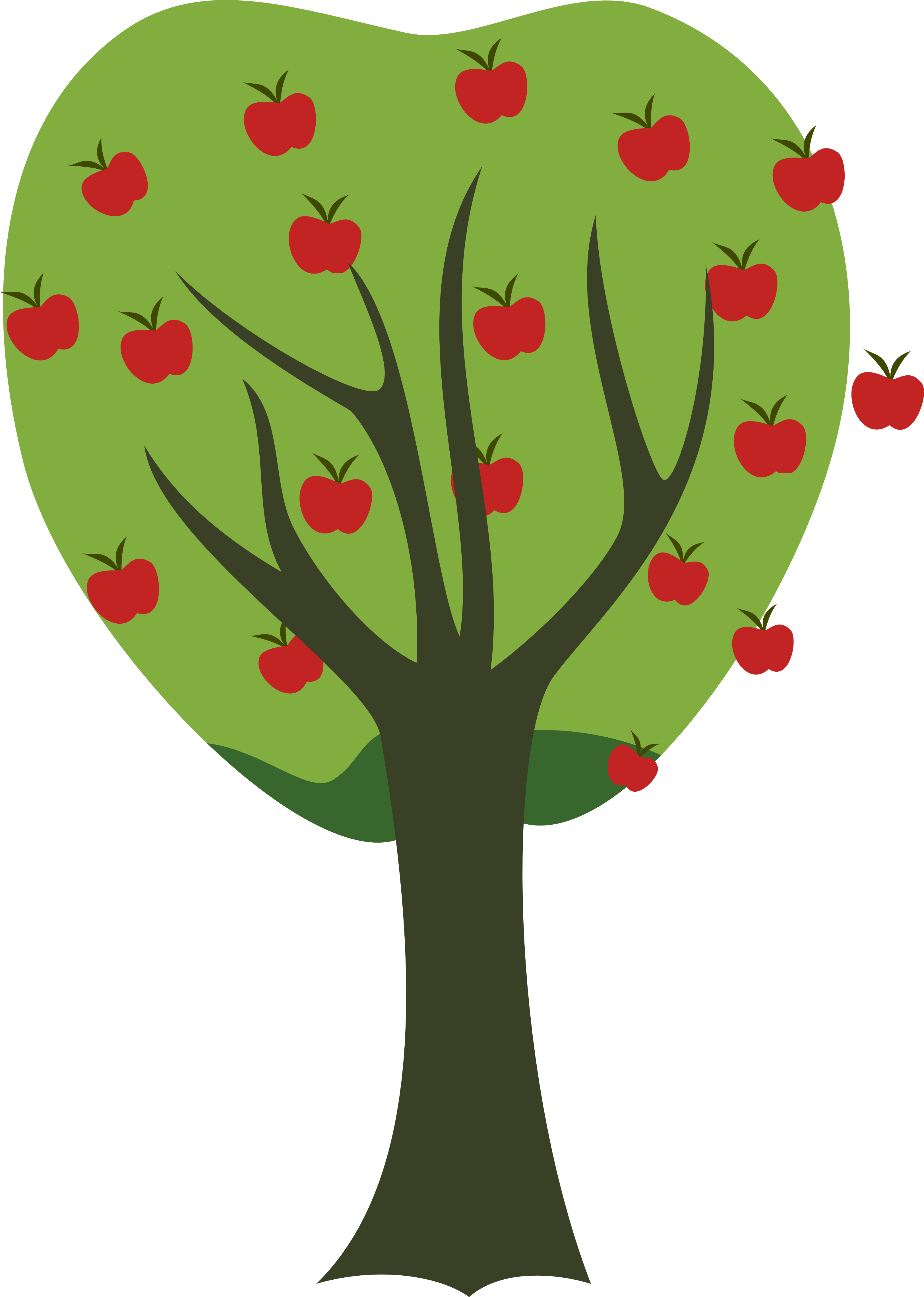 Bare Apple Tree Clipart - Apple Tree Clipart Png (3249x4561), Png Download