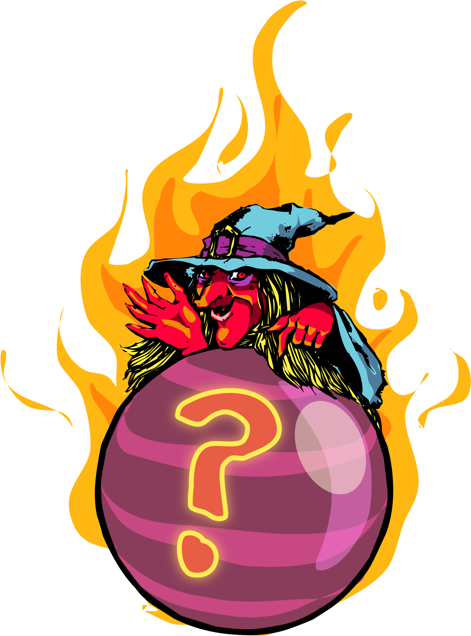 This Free Icons Png Design Of Crystal Ball, With Fire (1867x2400), Png Download