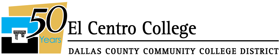El Centro College 50th Anniversary Logo - El Centro College Logo (956x222), Png Download