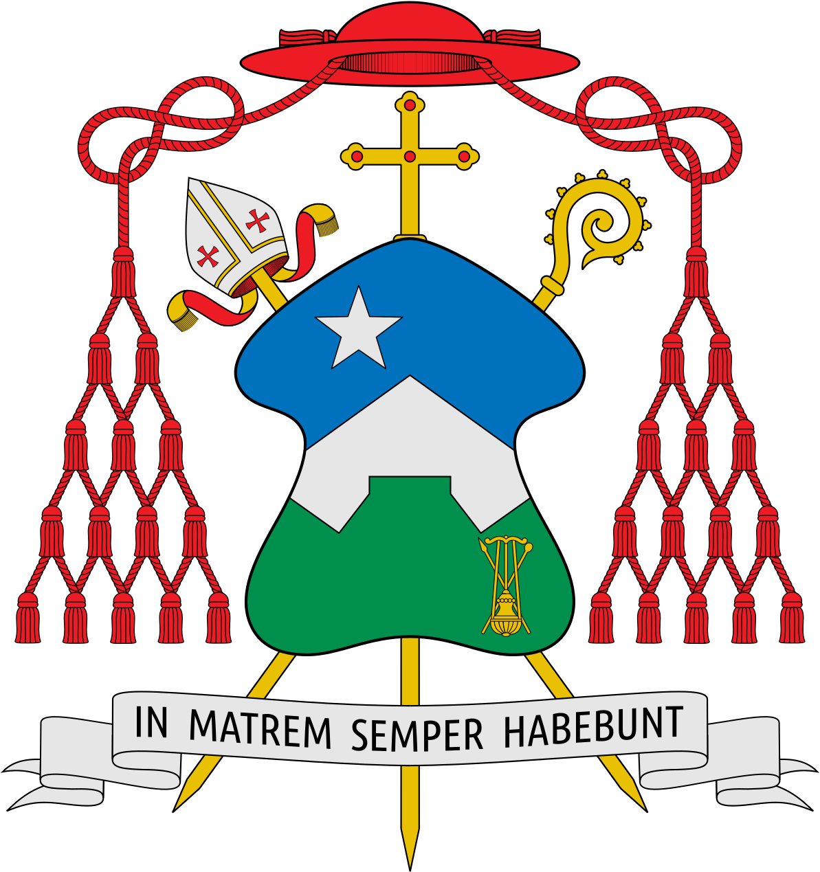 Cardinal Rosales Coat Of Arms (1200x1279), Png Download