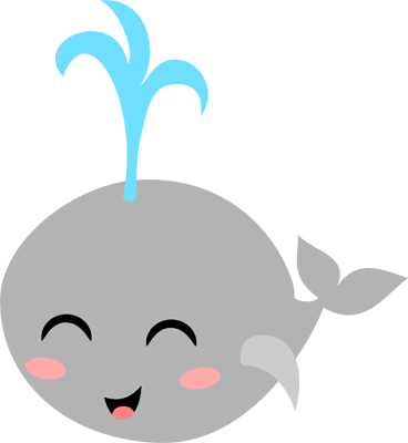 Chibi Whale Svg File, Marine Life, Dolphins, Whale, - Whale Chibi (368x400), Png Download