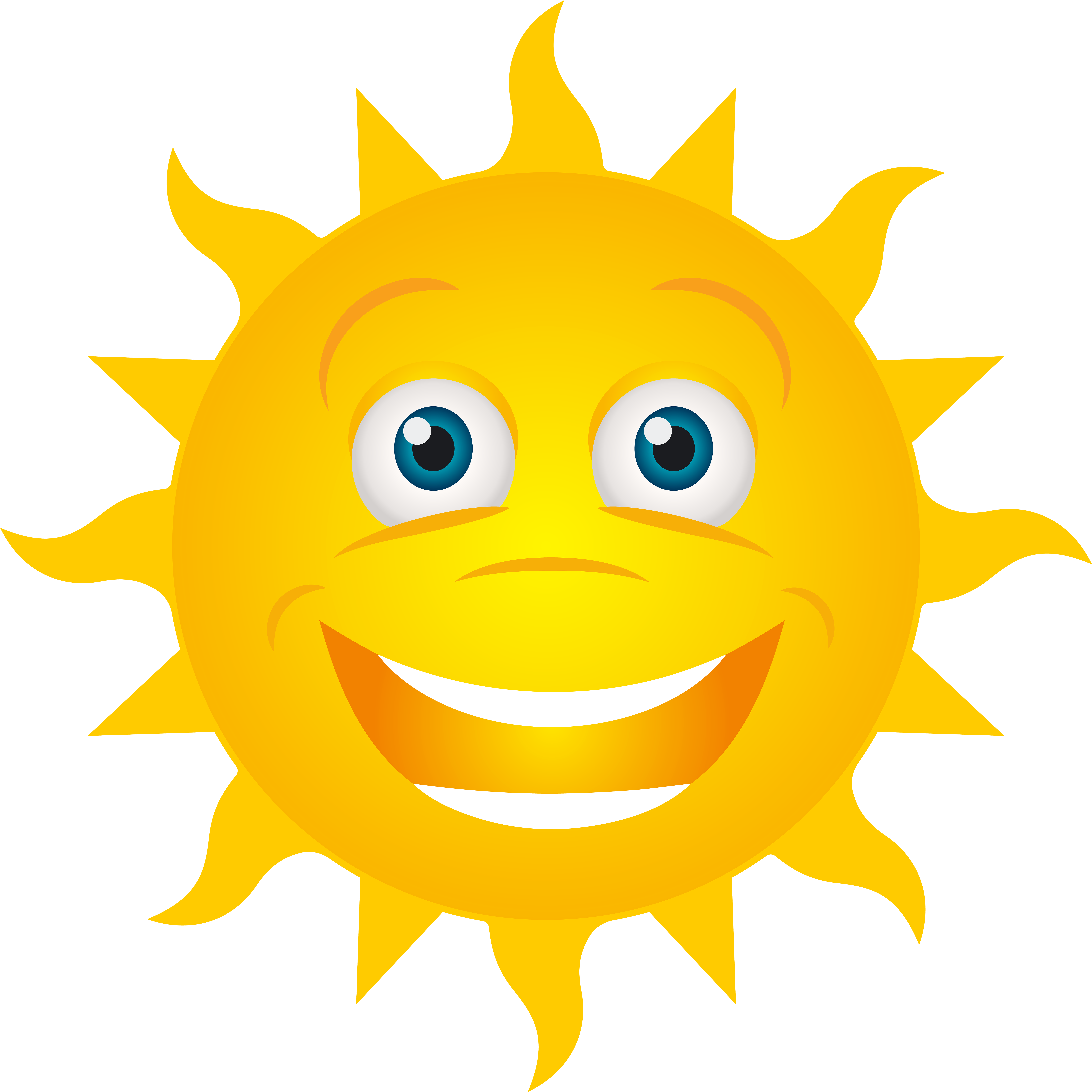 Oranges Clipart Whale - Smiling Sun Png (600x600), Png Download