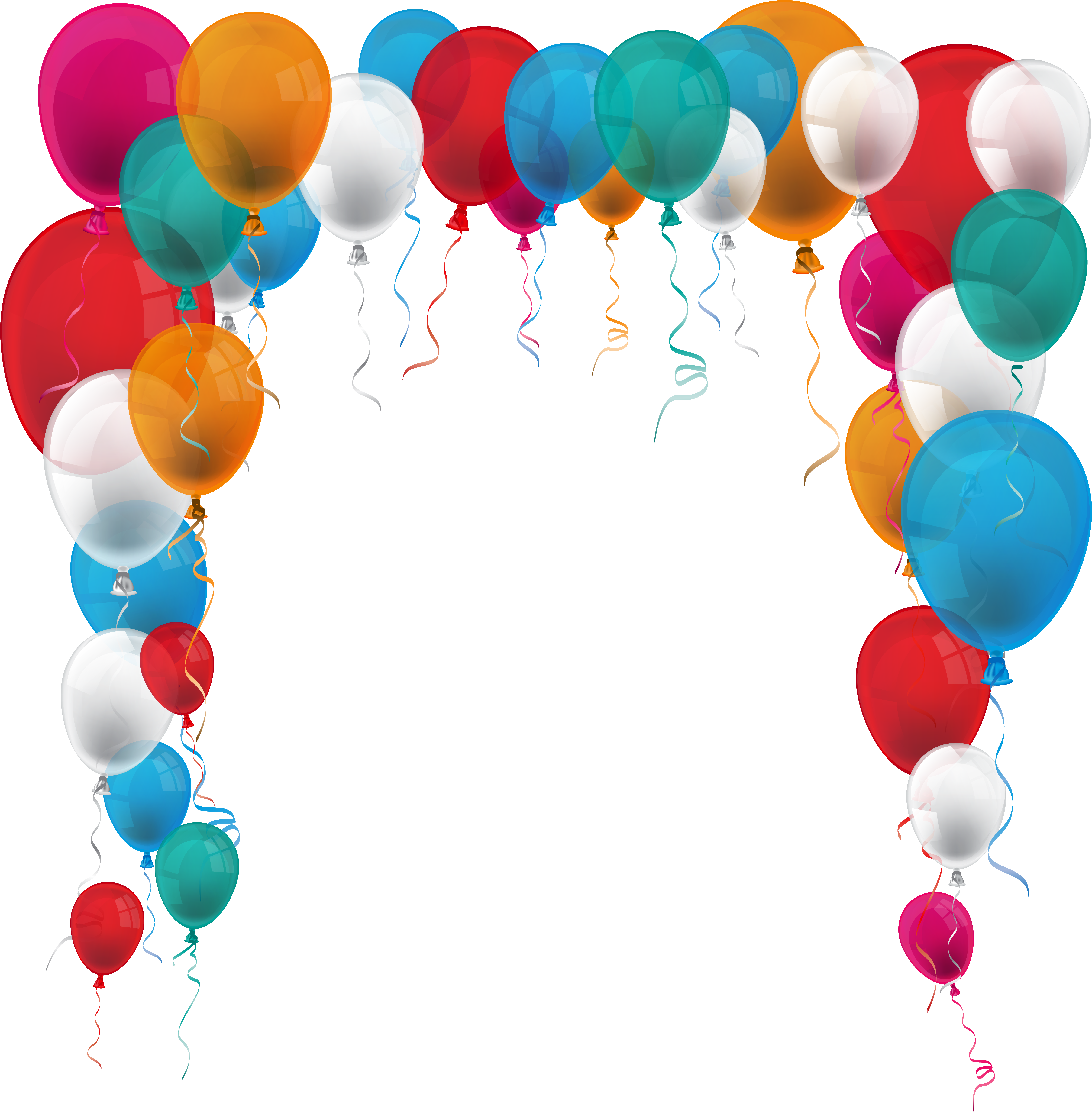 Balloon Arch Png Clipart Image - Balloon Arch Png (5972x6017), Png Download