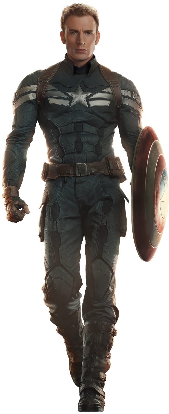 Chris Evans Captain America Cardboard Cutouti Think - Captain America 2: The Winter Soldier Steve Rogers (657x1600), Png Download