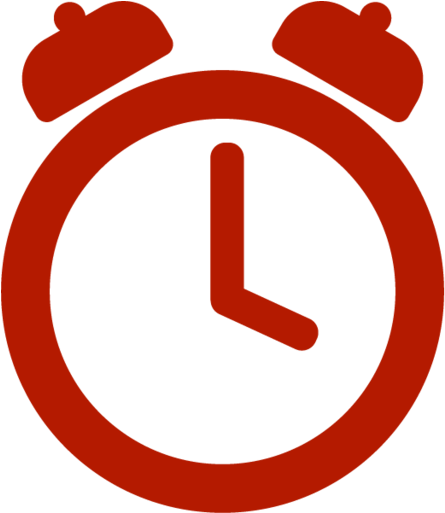 Alarm Clock - Clock Icon Red Png (750x750), Png Download