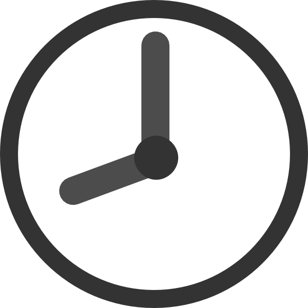 Clock Icon Png Transparent - 9 Clock Icon Png (600x600), Png Download