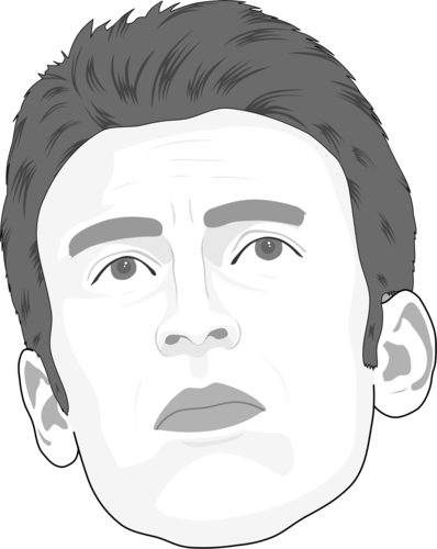 Chris Evans Captain American Hottie Caricate Of Chris - Chris Evans Cartoon (398x500), Png Download