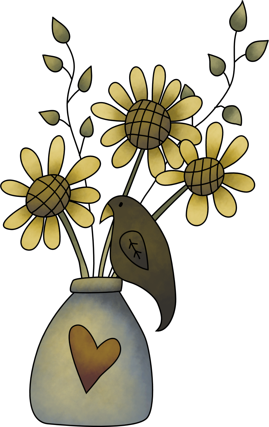 O Pequeno Mundo De Paixão - Spring Primitive Clip Art (933x1481), Png Download