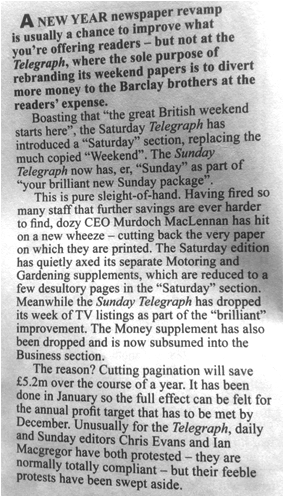 Chris Evans, Of Course, Alas His Efforts Were, According - Murdoch Maclennan Private Eye (540x495), Png Download