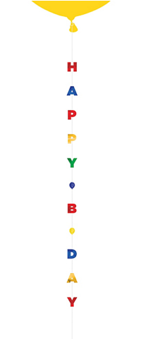 Primary "happy Birthday" Letter Balloon Tails - Balloon (353x480), Png Download