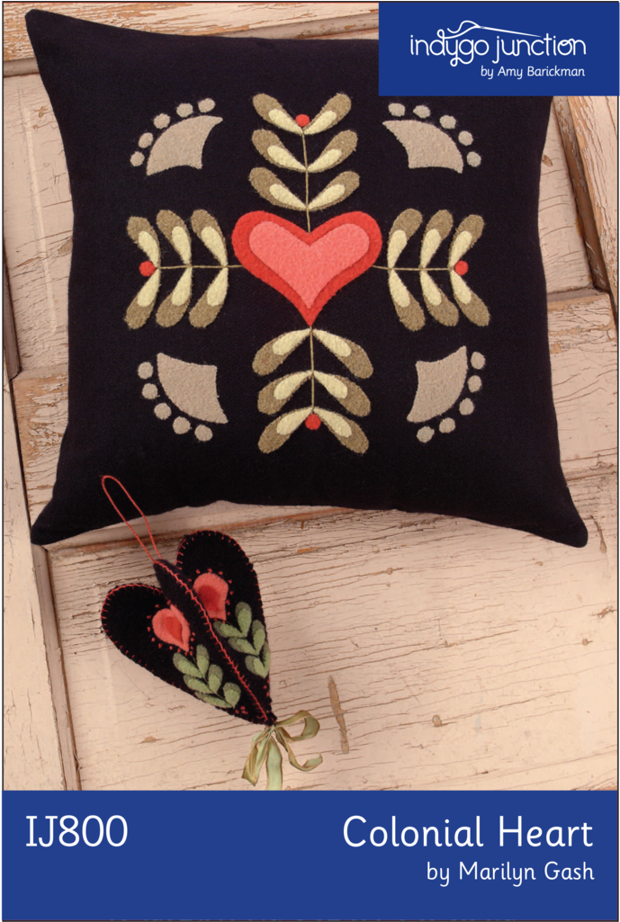 Colonial Heart Pillow & Ornament Digital Pdf Pattern - Cushion (1024x1024), Png Download