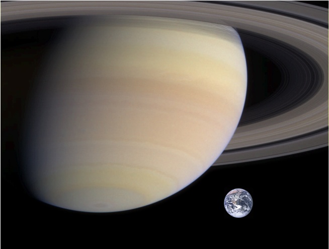 Saturn Is The Second Largest Planet In Our Solar System - Earth (973x493), Png Download