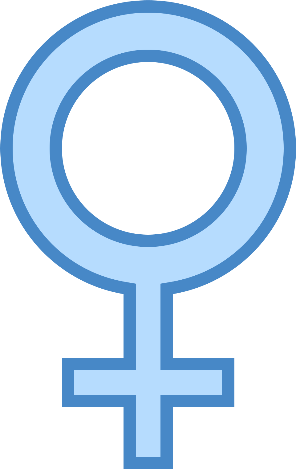 Male Managers Command Less Authority In Female Stereotyped - Circle With Cross On Bottom Symbol (1600x1600), Png Download