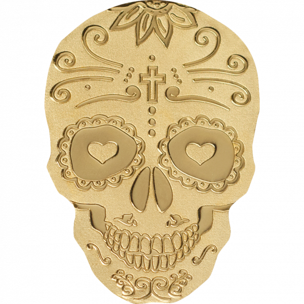 Golden Catrina Skull, Cit Coin Invest Trust Ag / B - Catrina Gold Charm (600x600), Png Download