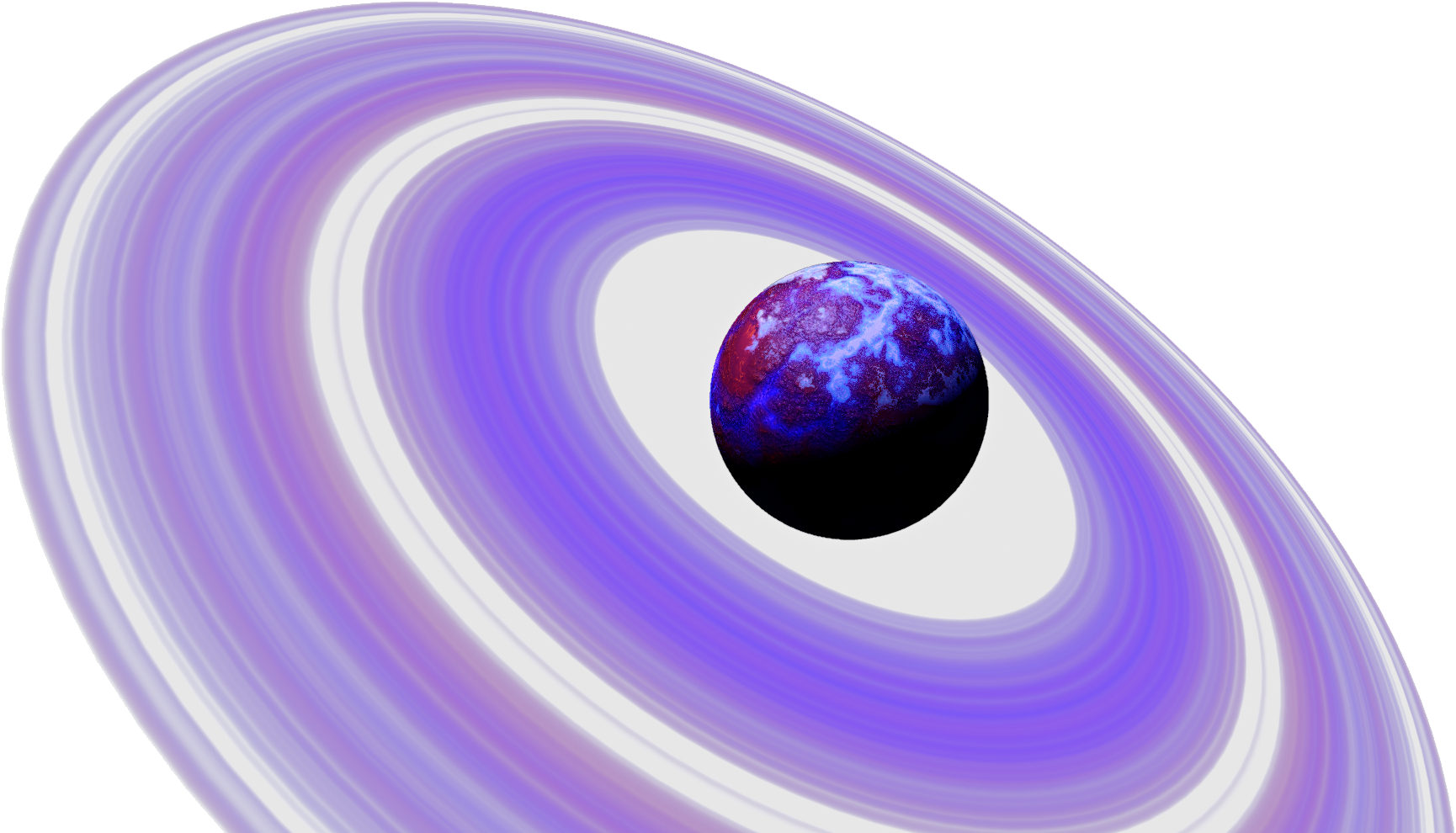 Purple Blue Planet Rings - Galaxy (1920x1080), Png Download
