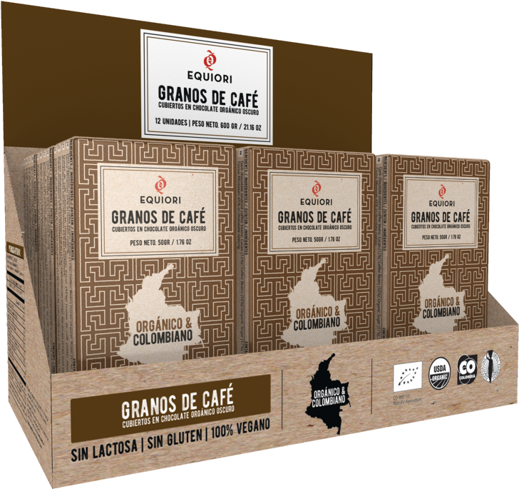 Granos De Café Recubiertos Con Chocolate Orgánico , - Cajas De Chocolates De Cafe (800x800), Png Download