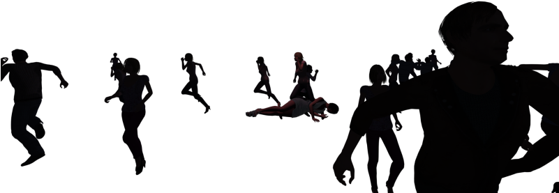 30% Of Original Size - Silhouette (800x400), Png Download