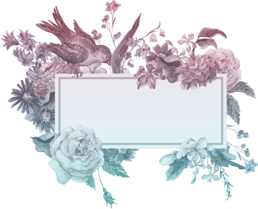 Frame Border Banner Ikon Flower Flowers Rose Pink Natur - Watercolor Painting (1024x1024), Png Download