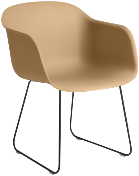 Made From An Innovative Wood Fiber-based Recycled Material, - Muuto Fiber Armchair Tube Base (850x850), Png Download