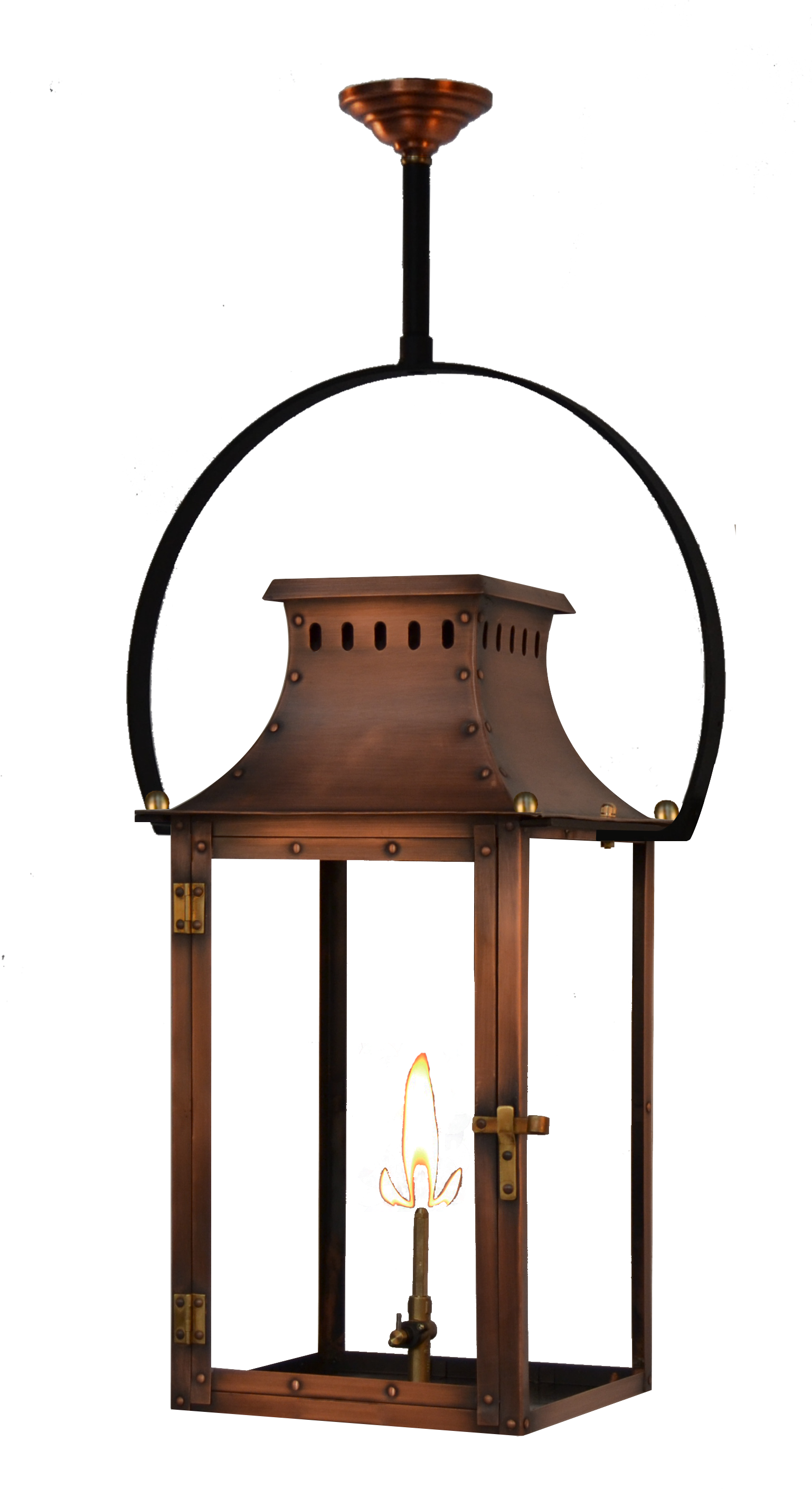 Market Street On Classic Yoke Market Street On Pendant - Copper Outdoor Hanging Lantern (1538x2820), Png Download