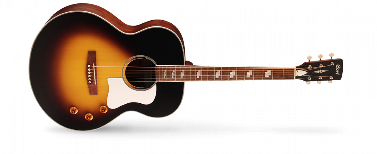 Cort Cj-retro Jumbo Acoustic Electric Guitar - Cort Guitars Jumbo (1224x1224), Png Download