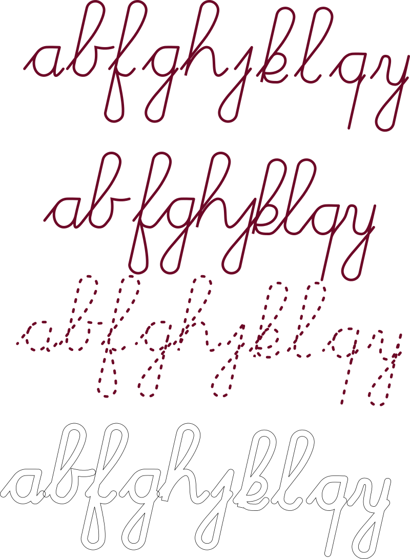 File - 1montessoricursivefont00 - Handwriting (800x1091), Png Download
