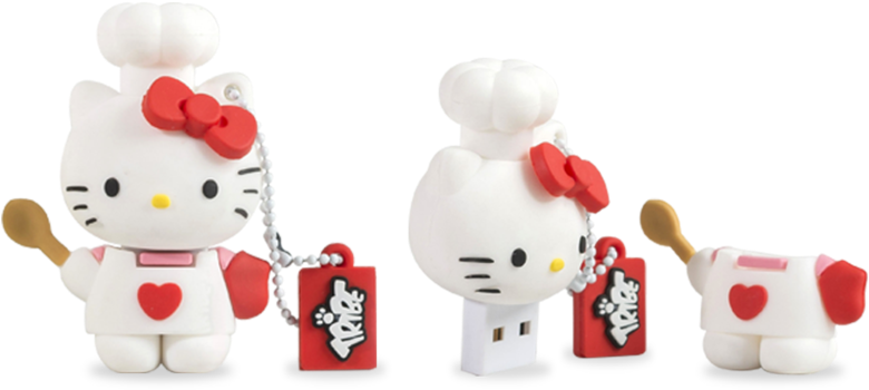 Tribe Hello Kitty Cook 8gb Usb Flash Drive - Pen Drive Hello Kitty (800x444), Png Download