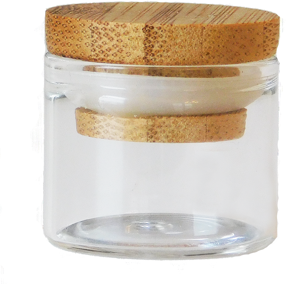 Larger Photo - Glass Jars With Wood Lid (1080x1077), Png Download
