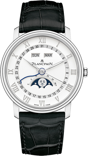 Blancpain Villeret Moonphase & Complete Calendar 40mm, - Blancpain 6654a 1127 55b (700x700), Png Download