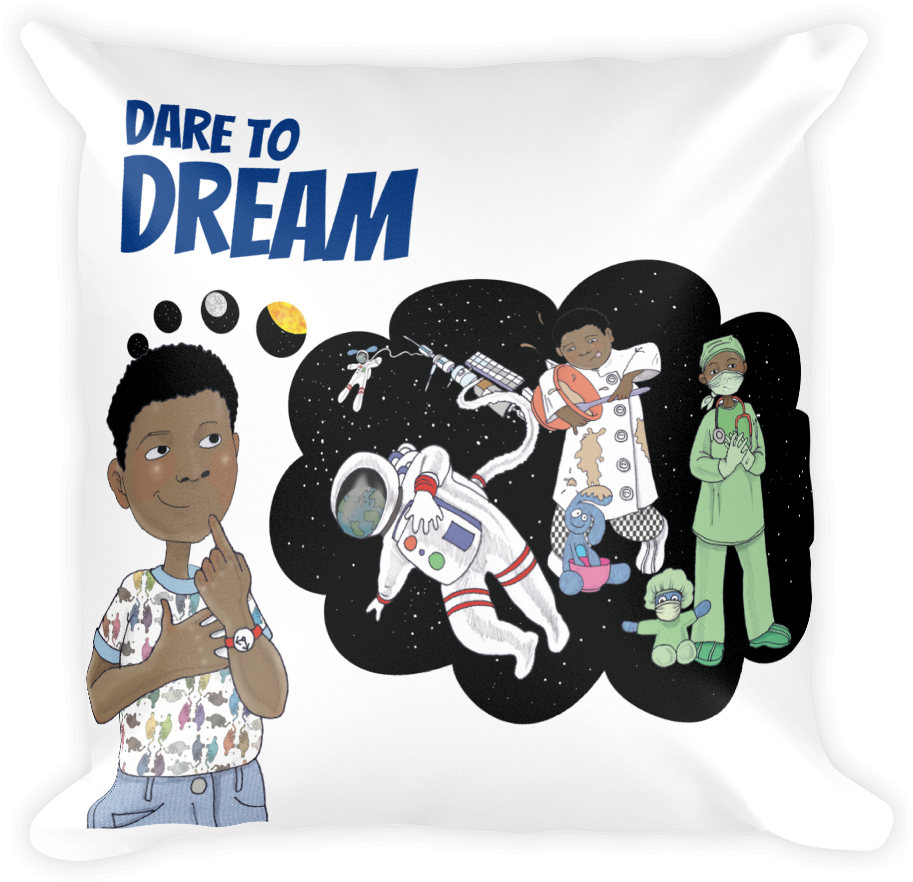 Dare To Dream Square Pillow - Addison Captain Brown Backpack (1000x1000), Png Download