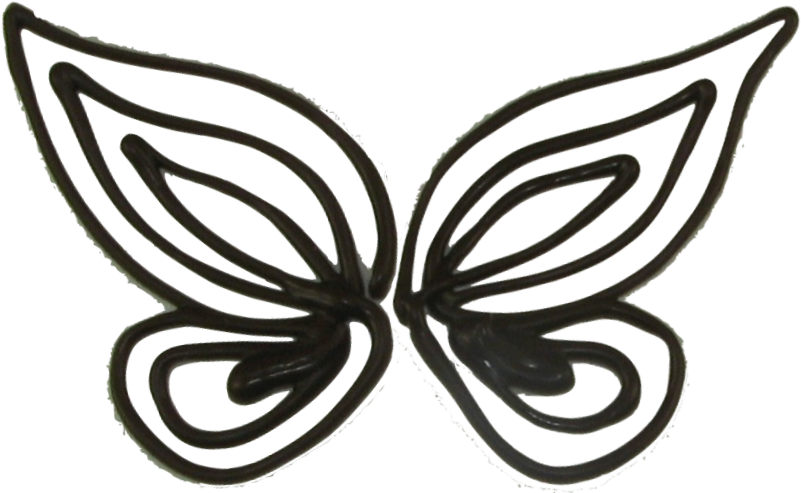 Chocolate Butterflies Template - Butterfly Outline Chocolate (801x493), Png Download