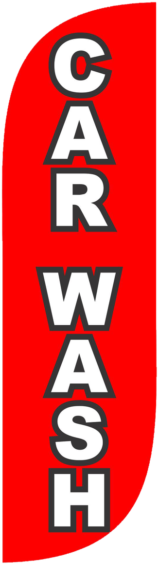 Car Wash Feather Flag Red - Circle (1280x1280), Png Download