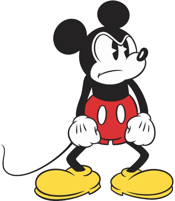 Old Mickey Mad Mouse Face Png Mickey Mad Face - Angry Mickey Mouse (587x669), Png Download