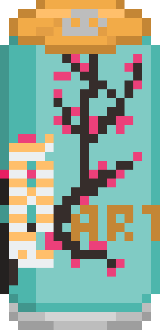 Arizona Tea - Chocolate Lab Pixel Art (600x1200), Png Download