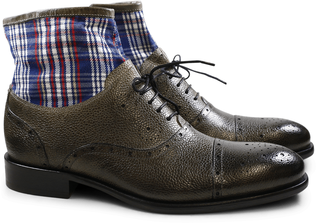 Ankle Boots Patrick 4 Scotch Grain Textile Grey Check - Work Boots (1024x1024), Png Download