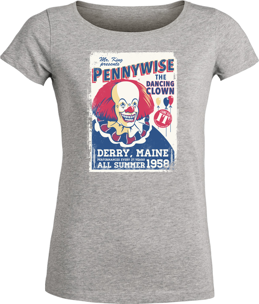 Nemons Dancing Clown T-shirt Stella Loves Girlie Heather (1044x1044), Png Download