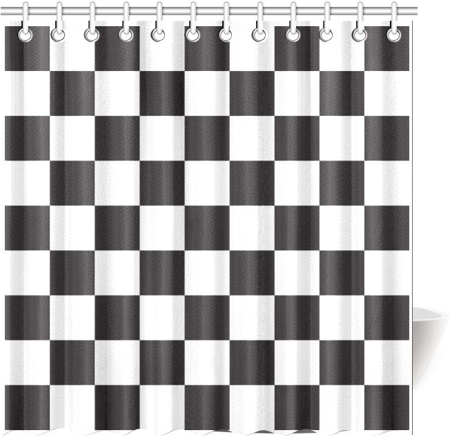 Checkerboard Black And White Squares Shower Curtain - Csp Of 4 Queen Problem (800x800), Png Download