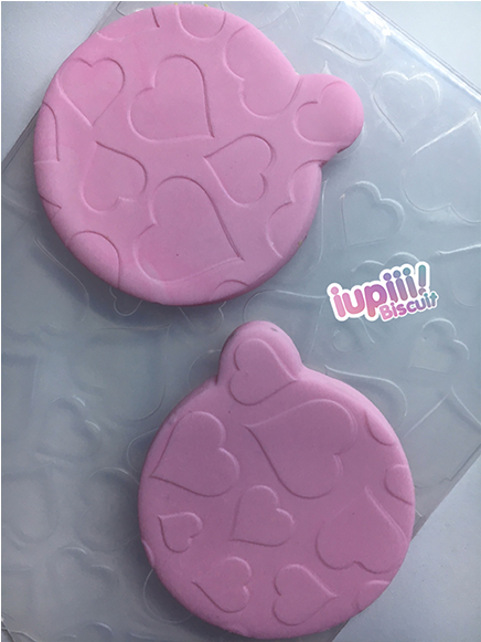 Textura Coração - Texturas Para Biscuit (580x580), Png Download