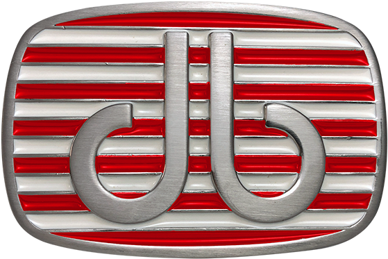 Red And White Stripe Buckle - Emblem (558x558), Png Download