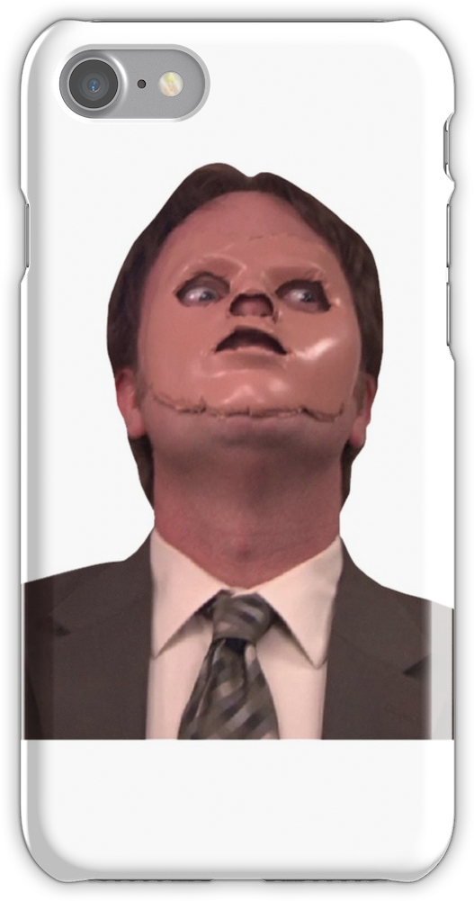 Dwight Schrute Cpr Mask Funny Iphone 7 Snap Case - Funny Face Mask Memes (750x1000), Png Download