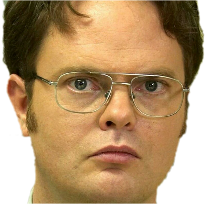 Sticker Other Dwight Schrute Theoffice Office Lunettes - Dwight Schrute (1077x809), Png Download