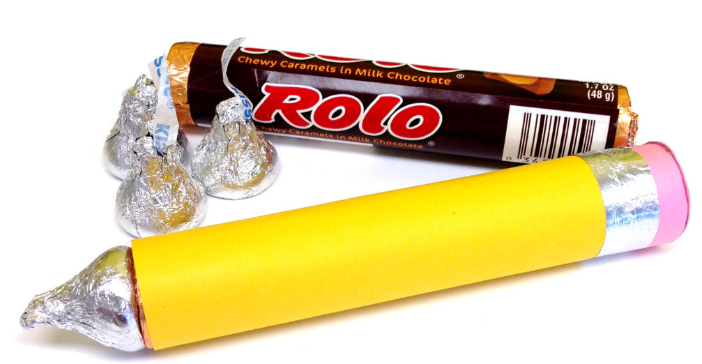 Back To School Rolo And Hershey's Kisses Pencil Craft - Rolo Pencil Craft (1024x575), Png Download