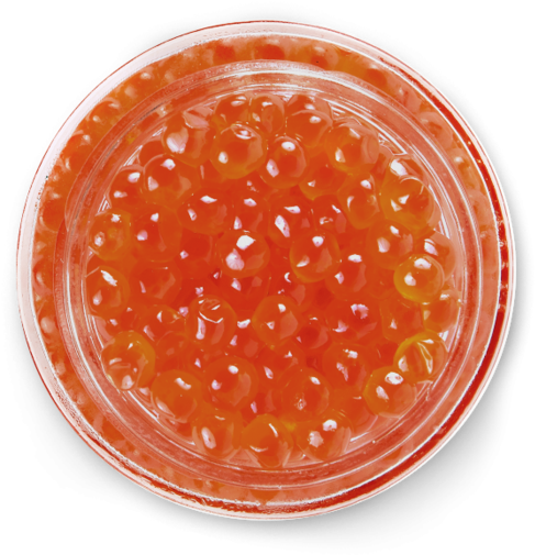 Smoked Salmon Caviar - Circle (1050x788), Png Download