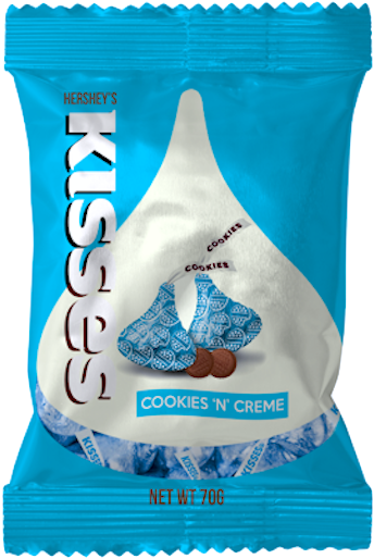 Hershey's Kisses Cookies ' - Hershey's Kisses Cookies N Creme 70g (800x800), Png Download