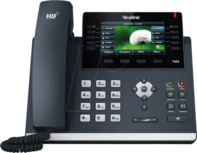 Sip Phone For Business Yealink Sip-t46s - Yealink Sip T46s Ip Phone (664x517), Png Download