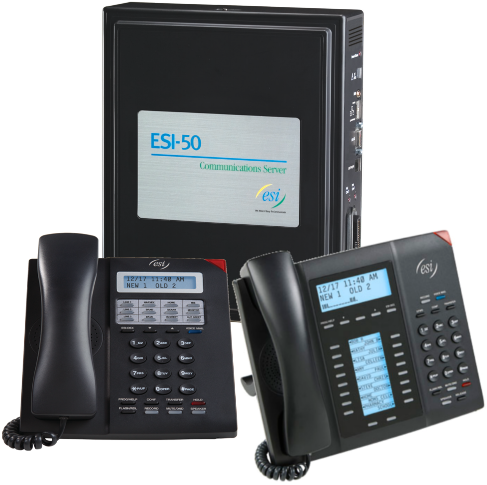 Esi-50 Business Phone System - Esi Phone System (546x582), Png Download