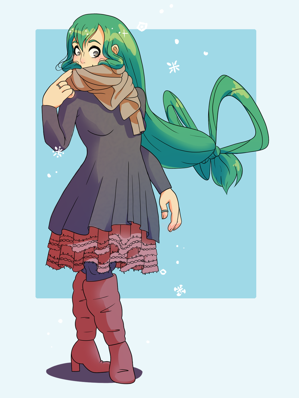 Fashion Froppy Art Trade With @ivymoon788art Their - Cartoon (1000x1333), Png Download