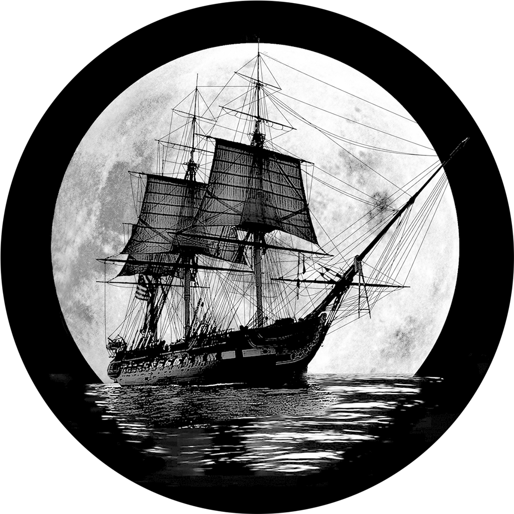 Apollo Design Sr-6186 Sailor's Moon B&w Superresolution - Full Rigged Pinnace (1200x1200), Png Download