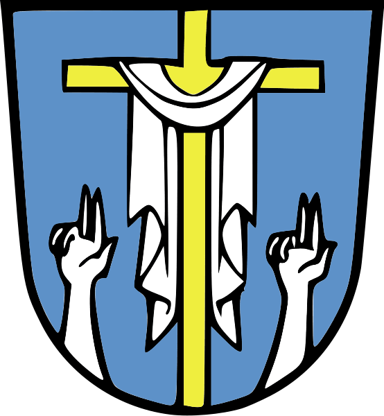 Dateioberammergau Coat Of Arms Svg Wikipedia - Oberammergau Coat Of Arms (554x600), Png Download